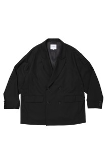 T/W Twill Double Breasted Jacket - Black (CTE-26S203)