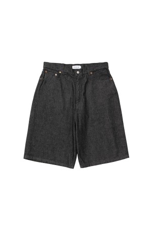 12.5oz Denim 5 Pocket Extra Baggy Shorts - Black (CTE-26S116)