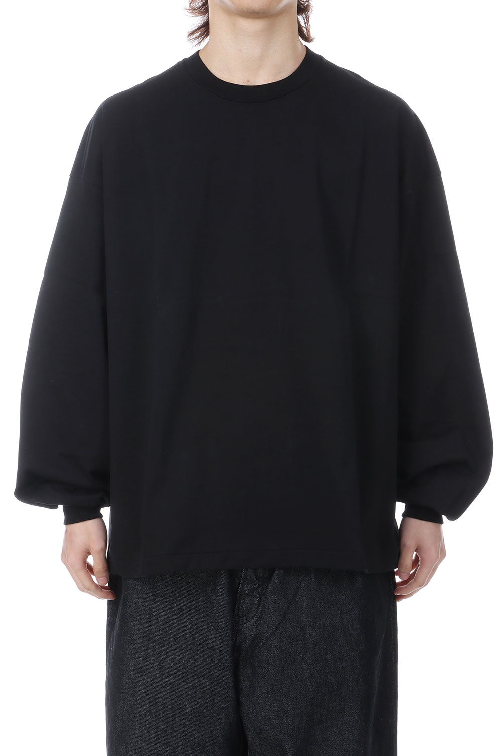 トップス Spanish Pima Boxy L/S Tee Spanish Pima Boxy L/S Tee - Black (CTE-26S311) | セレクトショップ
