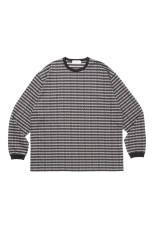 Supima Jacquard Border L/S Tee - Black (CTE-26S329)