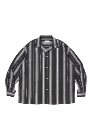 Dobby Chain Stripe L/S Cavana Shirt - Black (CTE-26S413)