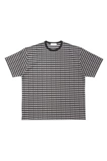 Supima Jacquard Border S/S Tee - Black (CTE-26S330)