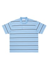 Moss Stitch Border S/S Polo - Saxe (CTE-26S328)