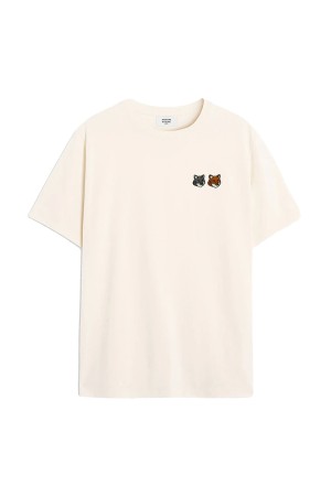 DOUBLE FOX HEAD COMFORT TEE- SHIRT - LATTE (OM011CFKJ7025)