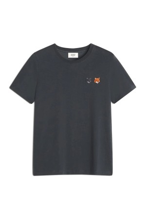 DOUBLE FOX HEAD REGULAR TEE- SHIRT - ANTHRAC (OW011CFKJ7026)