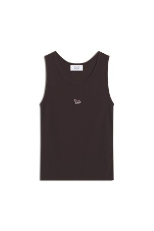 BABY FOX RIBBED TANK TOP - GANACHE (MW00121KA0033)