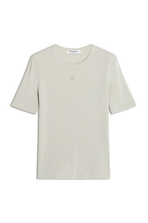 BABY FOX RIBBED FITTED TEE- SHIRT - MINERAL GRAY (OW00124KJ0134)