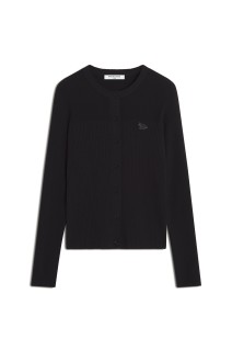 BABY FOX PLEAT RIB CARDIGAN - BLACK (QW00502KT1193)