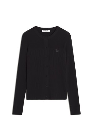 BABY FOX PLEAT RIB CARDIGAN - BLACK (QW00502KT1193)