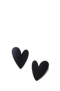 Heart Motif Hair Clips – 2 Piece Set  / BLACK(hp10625)