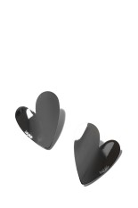 Heart Motif Hair Clips – 2 Piece Set  / SILVER(hp10625)