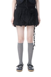 ROSE PUNCHING BALLOON SKIRT  - BLACK (BESPSK001BKF)