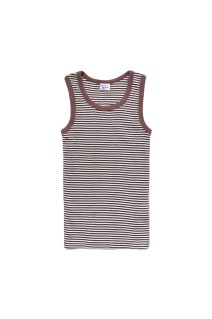 Panel ribbed tanktop - BRN-BK (808C)