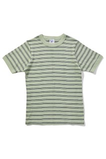 Panel ribbed T-shirt - MNT-NV (849C)