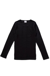 Panel ribbed L/S Tee - BLACK (813C)