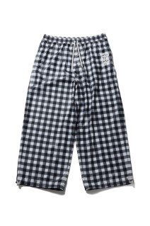 RECYCLED POLYESTER WIND PANTS - BLACK GINGHAM (26SMM0301)