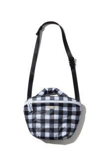 RECYCLED POLYESTER WAIST BAG - BLACK GINGHAM (26SMM1301)