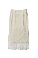 PLEATED PANELED SKIRT - ECRU (FTC262-0502)