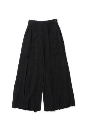 PLEATED MAXI TROUSERS - BLACK (FTC262-0604)