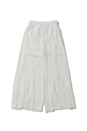 PLEATED MAXI TROUSERS - WHITE (FTC262-0604)