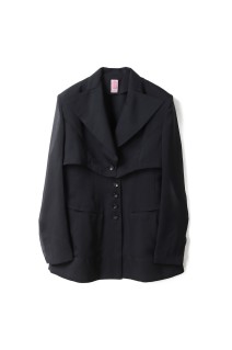 3-WAY SHEER TAILORED JACKET - BLACK (FTC262-0206)