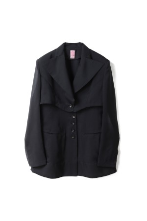 3-WAY SHEER TAILORED JACKET - BLACK (FTC262-0206)