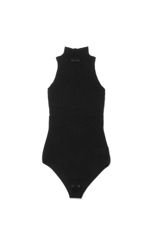 DAMASK LACE KNIT TURTLENECK BODYSUIT - BLACK (FTC262-0712)