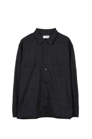 MADRAS DYDE SHIRT / BLACK