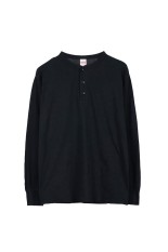 HEALTH KINT HENRY NECK LONG / BLK×NAT