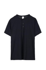 HEALTH KINT HENRY NECK SHORT / BLK×NAT