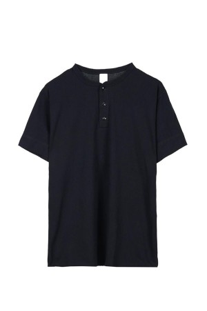 HEALTH KINT HENRY NECK SHORT / BLK×NAT