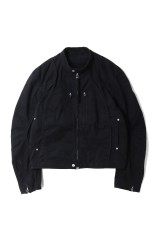 PANELLED MOTOR CYCLE JACKET - BLACK (NF261J05)