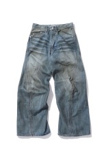 3D TWISTED WIDE LEG JEANS - DIRTY FADED INDIGO (NF261P15B)