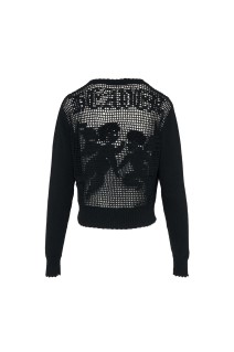 Cupid in HEAVEN crochet knit cardigan - Black (TD-26SS-KN52)