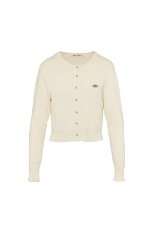 Cupid in HEAVEN crochet knit cardigan - Ivory (TD-26SS-KN52)