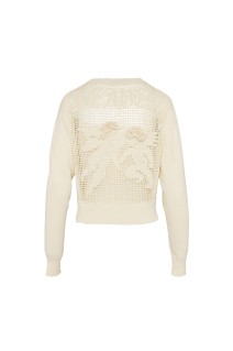 Cupid in HEAVEN crochet knit cardigan - Ivory (TD-26SS-KN52)