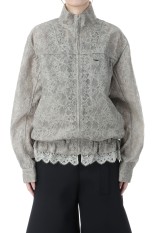 fuzzy lace drawstring blouson - Khaki (TD-26SS-JK52)