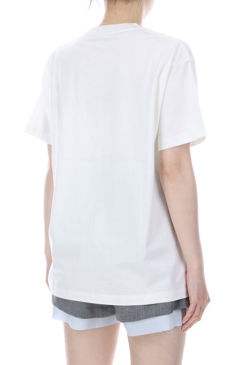 velvet lazy ribbon T-shirt - White (TD-26SS-PO56) | セレクト