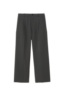 One Tuck Straight Wool Pants - BLACK (GL75753)