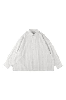 COTTON STRIPE SLIT SHIRT - White (SFCSS26S03)