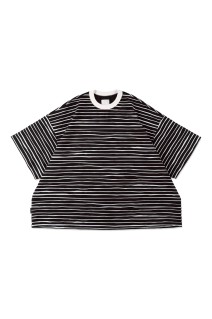 SUPER BIG 90’S SIDE STRIPE SS TEE - Black-White (SFCSS26CS05)