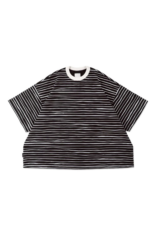 SUPER BIG 90'S SIDE STRIPE SS TEE - Black-White (SFCSS26CS05