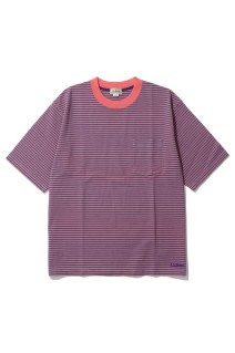 Union Short Sleeve Striped Tee - Coral / Dusty Mint (6275-4036)