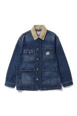 WARREN CHORE COAT - Blue / Dusty H Brown (I036592)