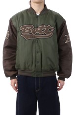 Nylon Varsity Jacket - Olive