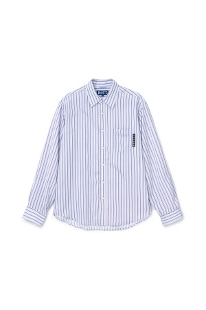 Printed Striped Shirt - Blue