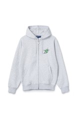 B Logo Zip Hoodie - Ash