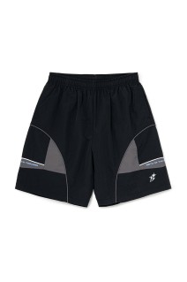 Paneled Track Short - Black
