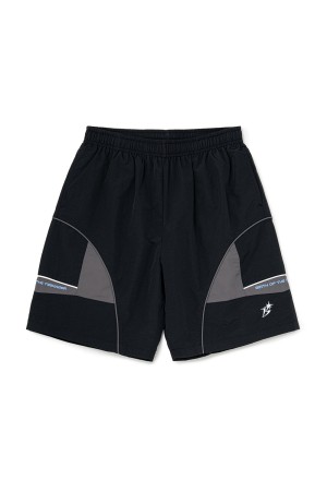 Paneled Track Short - Black