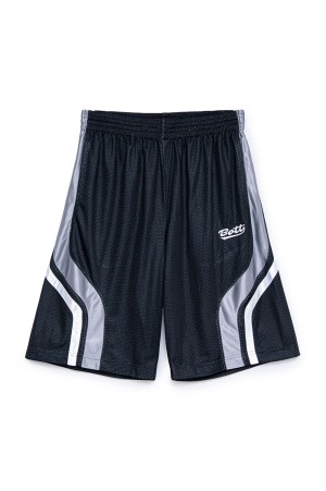 Piped Mesh Short - Black